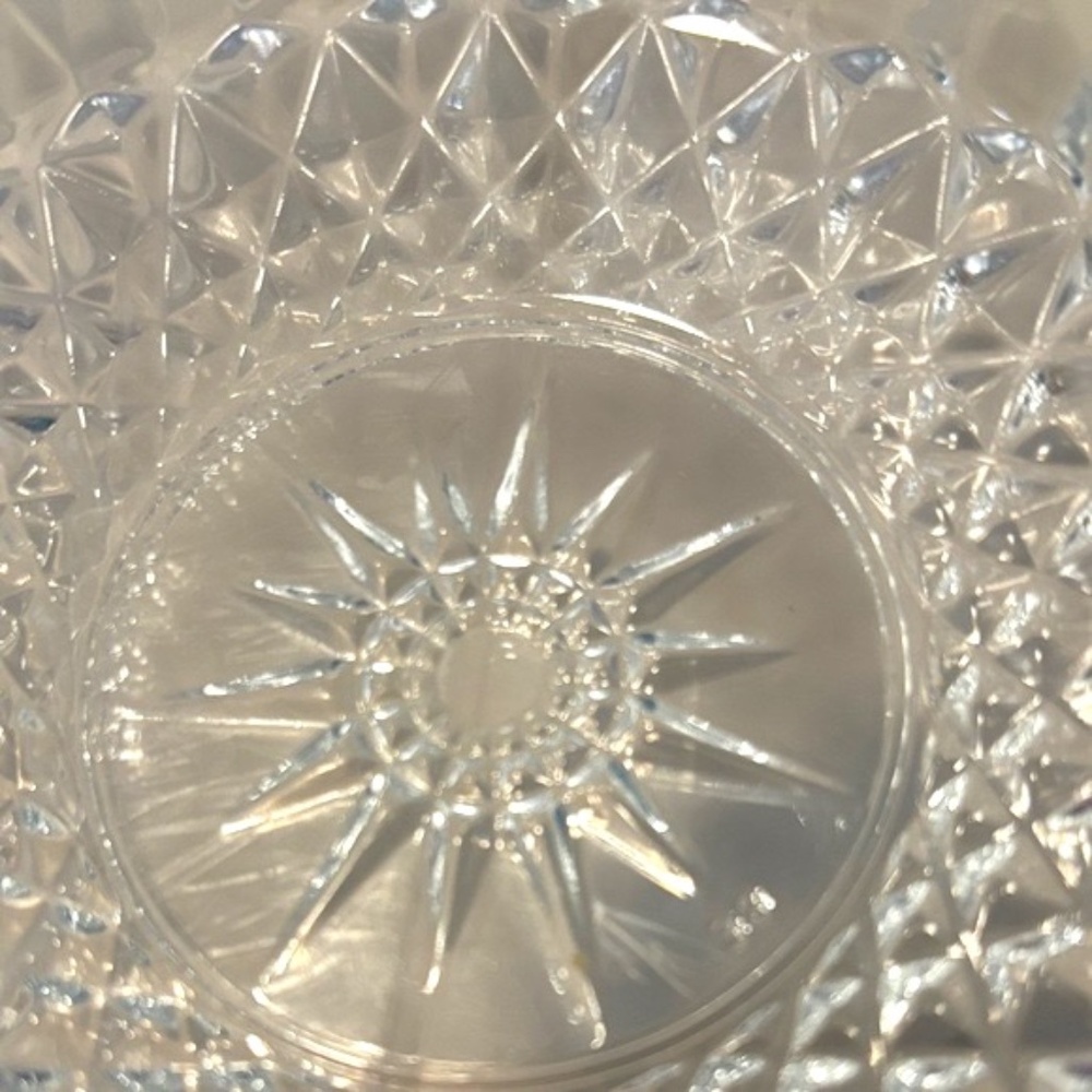 Set of Six Vintage Clear Glass Dessert Bowls - Picture 9 of 16